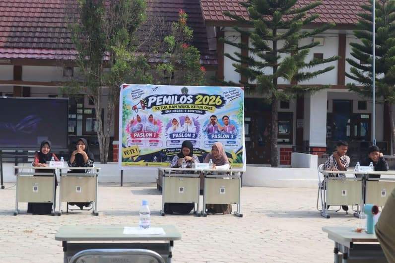 Pemilihan Ketua Wakil Ketua OSIS di SMPN 9 Bontang 2026 (Dok:Lutfi Aziz/Pusaranmedia.com)