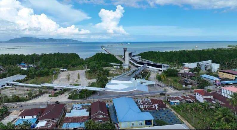 Potret PLBN Sebatik dari udara (Foto: BPPD Nunukan)