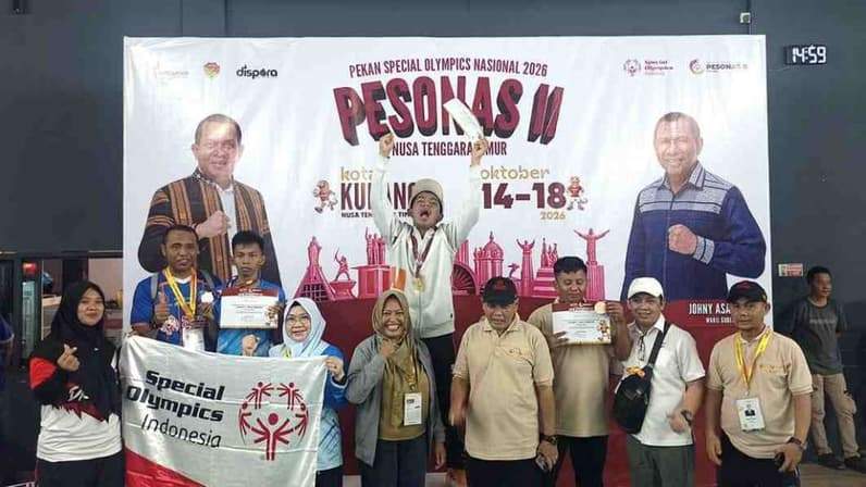 Kontingen Special Olympics Indonesia (SOIna) Kota Bontang Membawa Pulang 10 Medali di Ajang Pekan Special Olympics Nasional (PESONAS) II 2026 di Kota Kupang, Nusa Tenggara Timur (NTT) (Dok:Lutfi Aziz/Pusaranmedia.com)