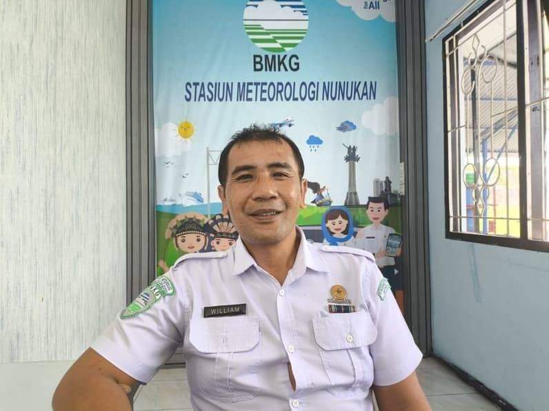 Kepala BMKG Nunukan William Sinaga. (Foto: Diansyah/Pusaranmedia.com)