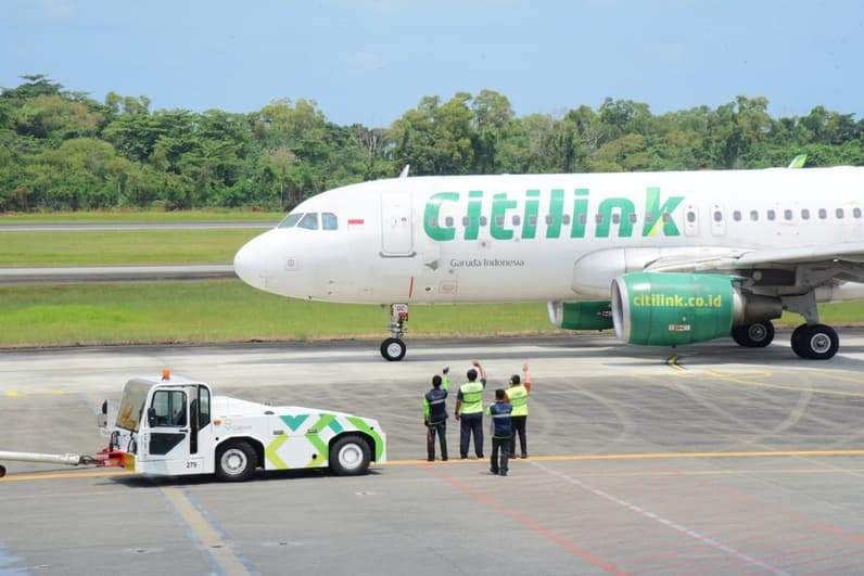 Maskapai Citilink di Bandara Balikpapan. (Foto: Bandara SAMS Sepinggan Balikpapan)