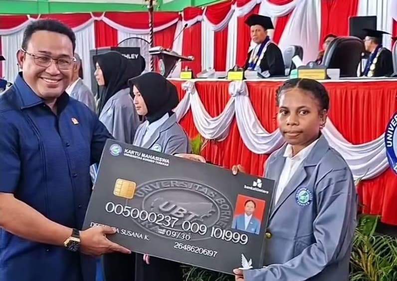 Salah satu momen saat Wakil Ketua Komisi IV DPRD Kaltara, menghadiri pembukaan penerimaan mahasiswa baru UBT. (Foto: Istimewa)