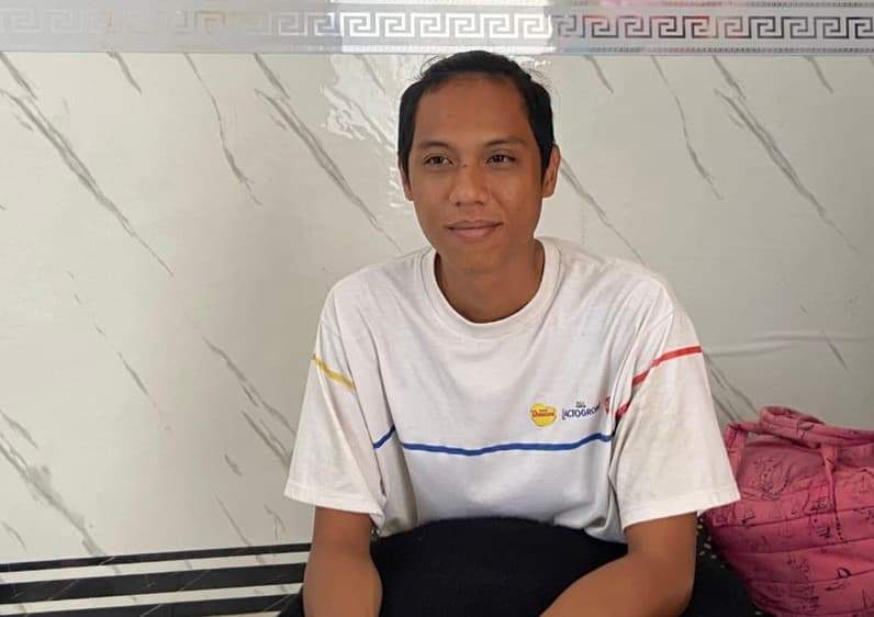 Warga Simpang Pasir, Kecamatan Palaran, Kota Samarinda, Andre Kawaru, yang diundang langsung untuk menghadiri HUT ke-81 RI di Istana Merdeka. (Foto: Tri/Pusaranmedia.com)