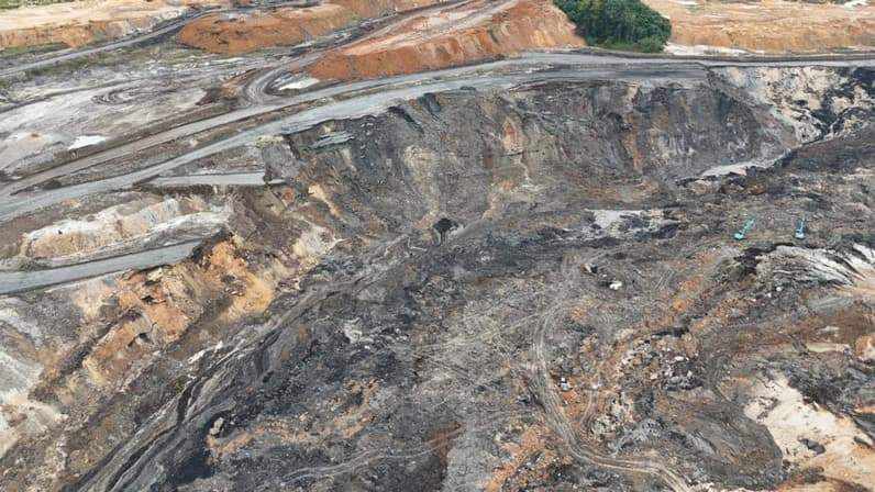Lokasi longsor di PT Insani Bara Perkasa KM 11 Loa Janan (Foto: Dok. Mawardi)
