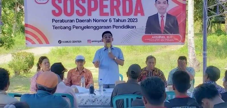 Pelaksanaan Sosialisasi Perda Pendidikan di Kabupaten Nunukan oleh Anggota DPRD Kaltara, Arming. Foto: Istimewa