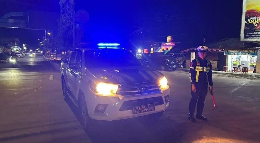 Satlantas Polres Kutim lakukan Patroli di wilayah Sangatta. (Foto: Dok Polres Kutim)
