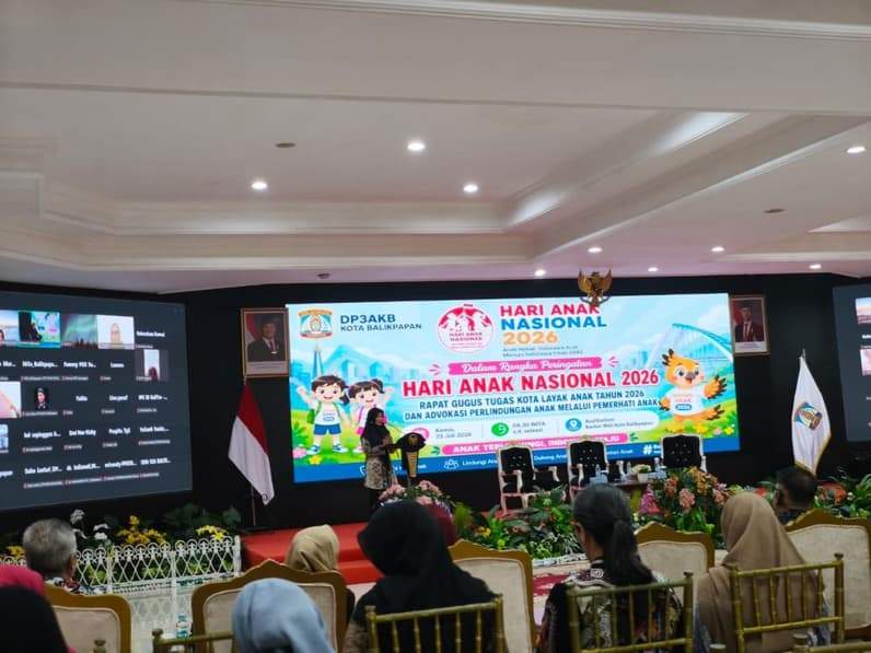 Suasana Rapat Gugus Tugas KLA di Auditorium Balaikota Balikpapan, Kamis (23/7/2026). (Foto: Achmad Fadillah/Pusaranmedia.com)