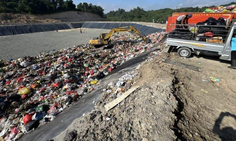 Kawasan zona dua di TPA Sambutan yang menggunakan metode sanitary landfill. (Foto: Dok.DLH Kota Samarinda)