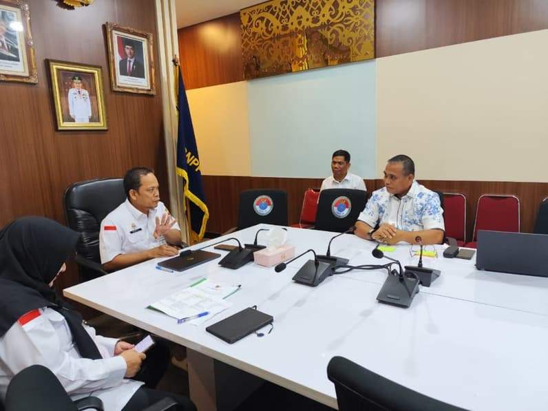Kepala BPPD Nunukan Robby Nahak Serang saat audensi dengan Deputi Bidang Pengelolaan Batas Wilayah Negara BNPP RI Dr Nurdin di Jakarta (Foto: BPPD Nunukan)