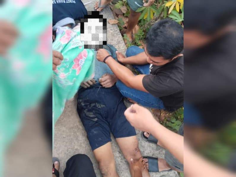 Mayat pria Sangatta Utara ditemukan meninggal dunia di parit. (Foto: Dok Polres Kutim)