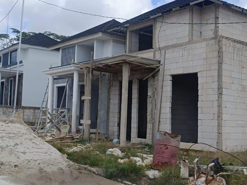 Ilustrasi pembangunan rumah tinggal di Balikpapan. (Foto: Achmad Fadillah/Pusaranmedia.com)