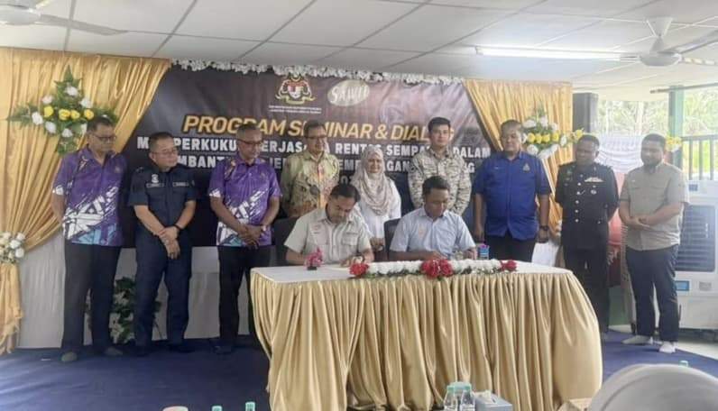 Partisipasi KRI Tawau dalam kegiatan Seminar dan Dialog Memberantas Kejahatan Perdagangan Orang yang diselenggarakan oleh Jabatan Tenaga Kerja Sabah, Malaysia. (Foto: KRI Tawau)