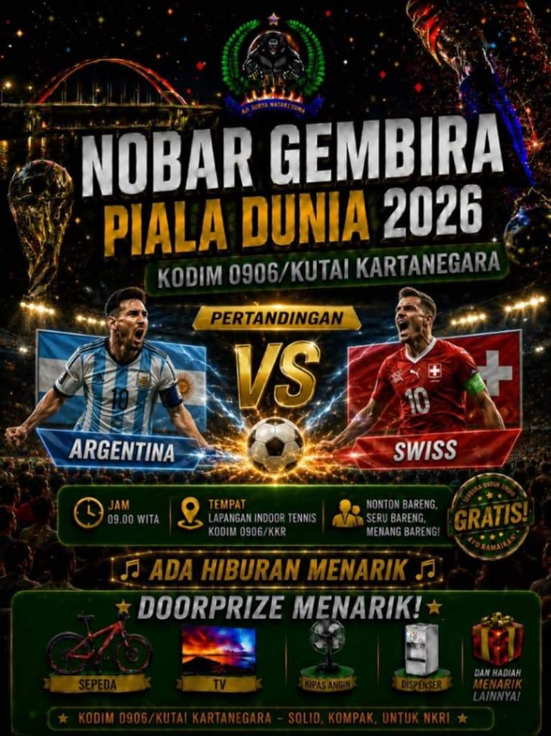 Player nobar pildun 2026 (Foto: Kodim Kukar)