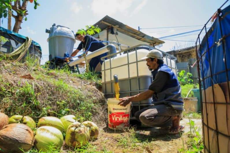 Pengelolaan sampah organik menjadi energi energi terbarukan dalam program TALISERA. (Foto: PT Pertamina Patra Niaga Regional Kalimantan)