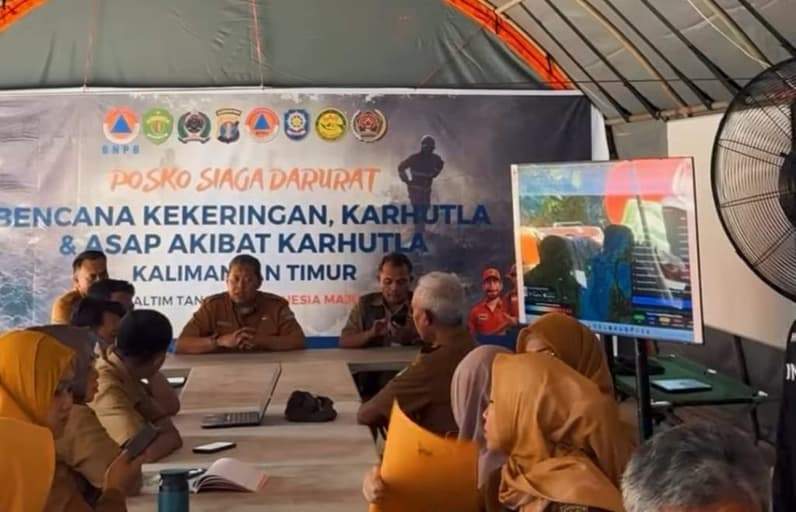 Posko siaga darurat di lingkungan BPBD Kaltim di Jalan MT Haryono Samarinda. (Foto: Herdi/Pusaranmedia.com).