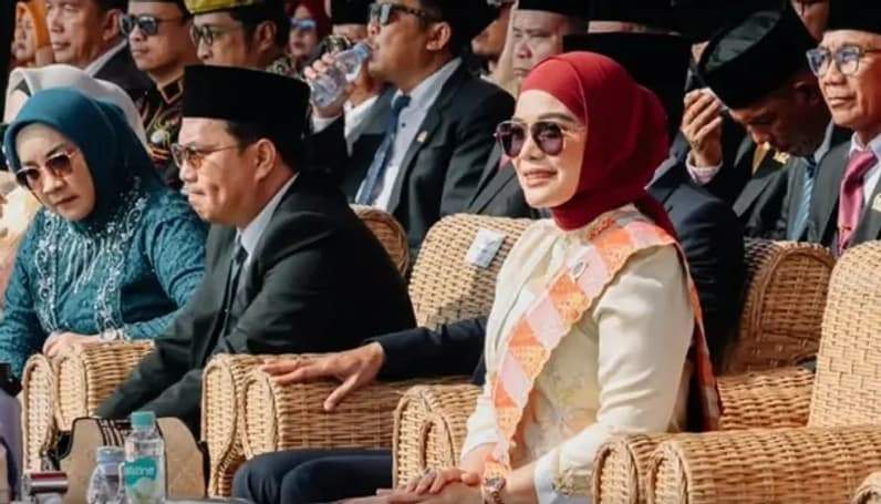 Vamelia saat menghadiri Peringatan HUT Ke-81 RI di Tana Tidung. (Foto: Istimewa)