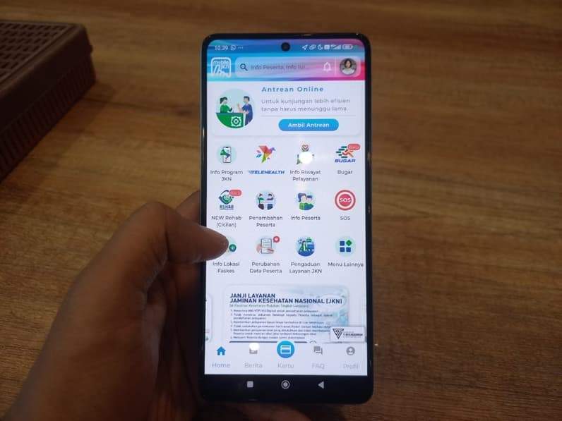 Aplikasi Mobile JKN. (Foto: Achmad Fadillah/Pusaranmedia.com)