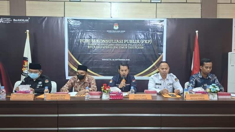 Suasana pelaksanaan Forum Konsultasi Publik yang diselenggarakan KPU Kutai Timur. (Foto: Dok KPU Kutim)
