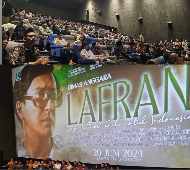 Puluhan kader HMI saksikan Penayangan film Lafran di bioskop Samarinda. (Foto: Herdi/Pusaranmedia.com)