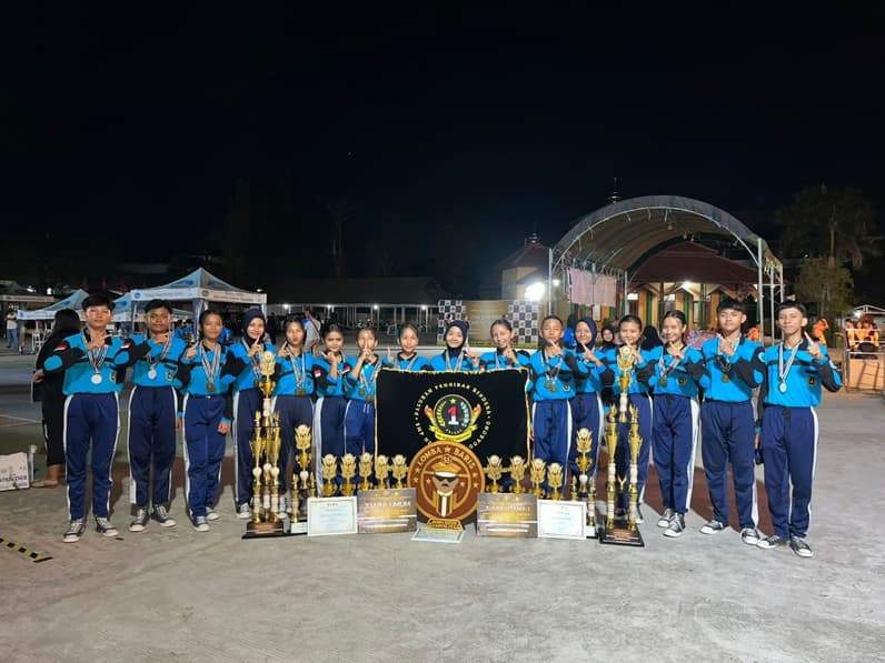 SMP Negeri 1 Tenggarong Borong Juara Umum, Loloskan Dua Tim ke Kejuaraan Nasional Paskibra. (Foto: Dimas)
