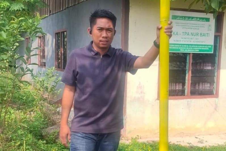 Tiang lampu penerangan jalan yang mendapat sorotan Ketua Komisi II DPRD Nunukan Andi Fajrul Syam. (Foto: Andi Fajrul Syam)
