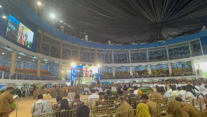 Suasana kick off dan sosialisasi perluasan piloting digitalisasi Parlinsos di BSCC Dome Balikpapan, Selasa (2/6/2026). (Foto: Achmad Fadillah/Pusaranmedia.com)