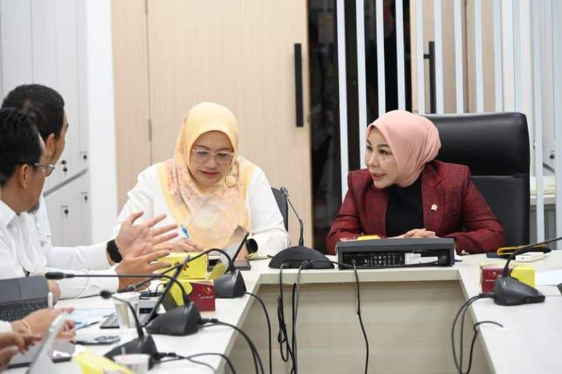 Anggota DPR RI Hj Rahmawati Zainal A Paliwang saat melaksanakan audensi dengan Kementerian Pekerjaan Umum di Jakarta bersama masyarakat Krayan Selatan (Foto: Hj Rahmawati)