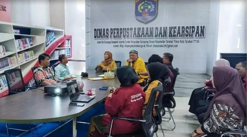 Suasana Kunjungan Pansus IV DPRD Kaltara ke Dinas Perpustakaan dan Kearsipan Kota Tarakan. (Foto : Istimewa)