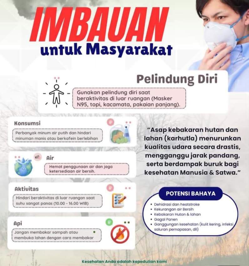 Flayer imbauan dari Dinkes Kutim untuk meminta masyarakat menggunakan masker saat beraktivitas di luar rumah. (Foto: Dok Dinkes Kutim)