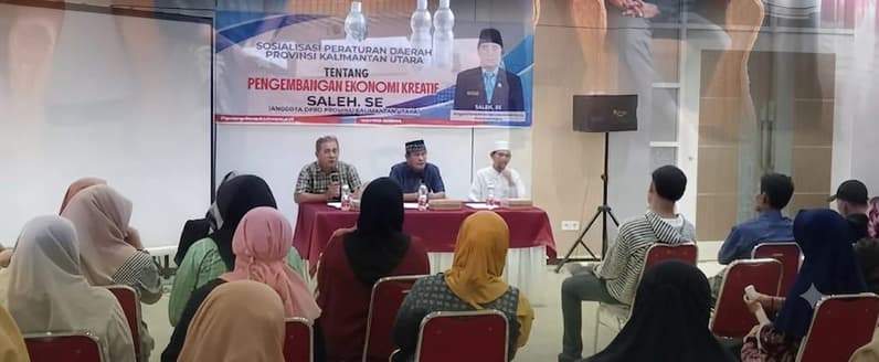 Suasana kegiatan Sosperda Ekonomi Kreatif oleh Anggota DPRD Kaltara, Saleh. (Foto: Istimewa)