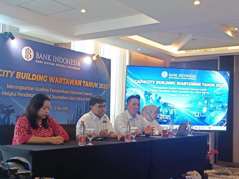 Kepala Perwakilan BI Balikpapan, Robi Ariadi membuka capacity building di Hotel Platinum Surabaya, Kamis (21/5/2026). (Foto: Achmad Fadillah/Pusaranmedia.com)