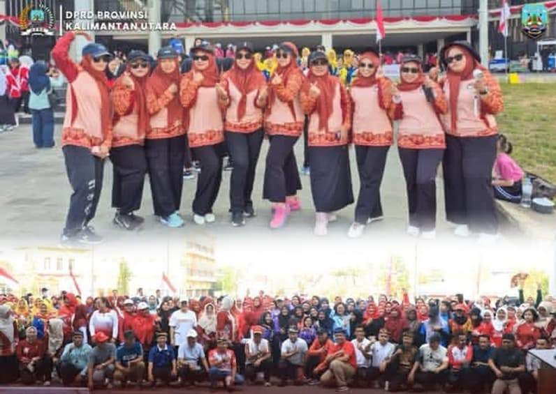 Kolase kegiatan perlombaan yang digelar DWP Provinsi Kaltara. (Foto: Istimewa)