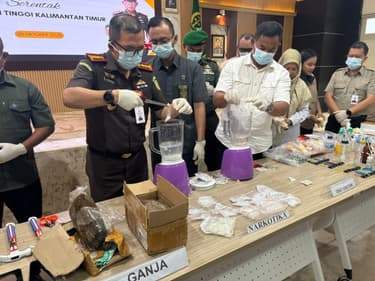 Kejari Kukar Musnahkan 2,6 Kilogram Narkotika dari 158 Perkara