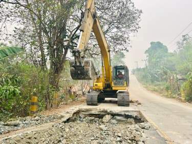 BBPJN Kaltim Perbaiki Jalan Amblas di Kawasan Kecamatan Muara Komam Paser