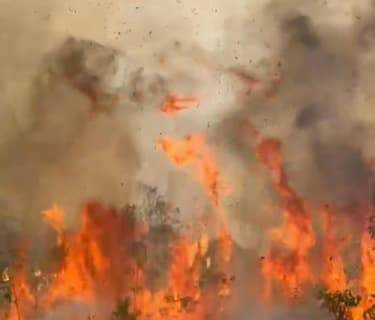Lahan di Nyerakat Kiri Terbakar