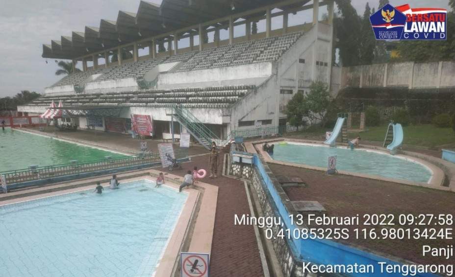 Suasana kolam renang putri junjung buyah (Foto: Istimewa)