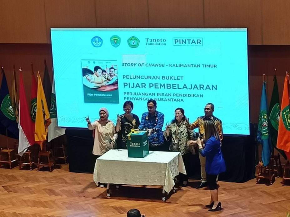 Acara peluncuran video dan buklet yang berjudul "Pijar Pembelajaran:
Perjuangan Insan Pendidikan di Penyangga Nusantara" di Unmul Hub, Universitas Mulawarman. (Foto: Herdi/Pusaranmedia.com)